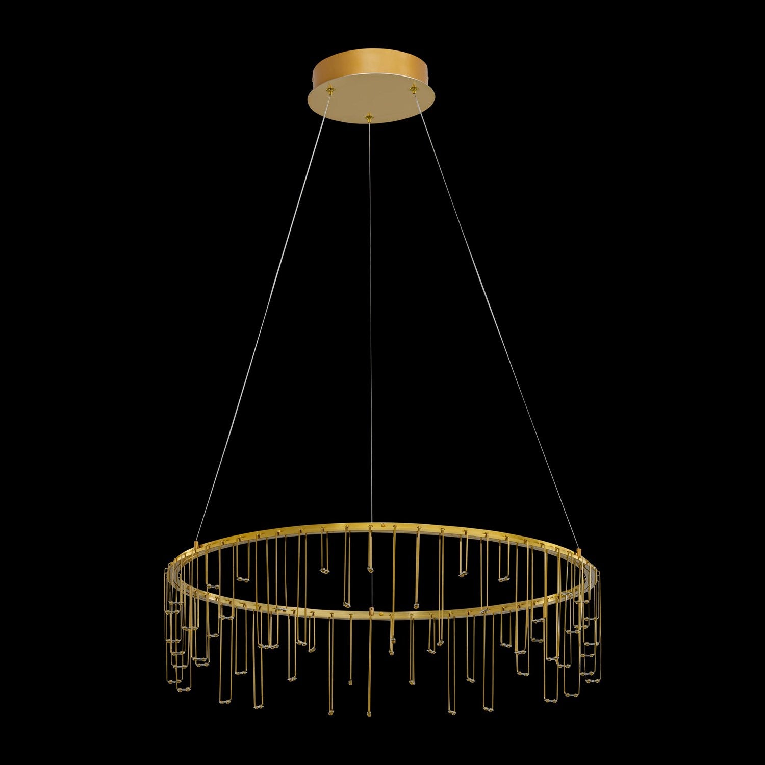 26" Led Chandelier In Stainless Steel Gold by Golden