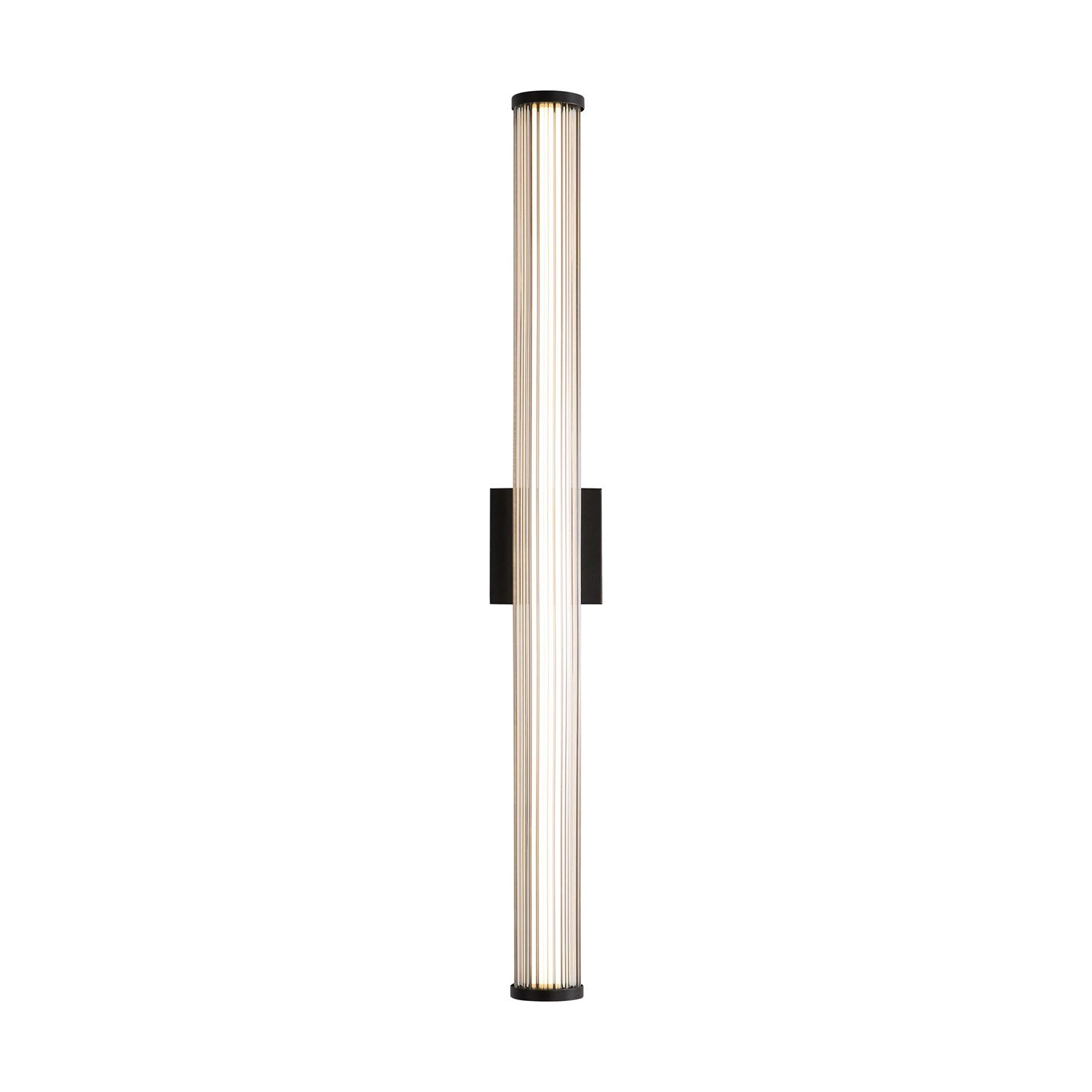 Led 36" Wall Sconce - Outdoor In Matte Black With Clear Glass Shade by Golden