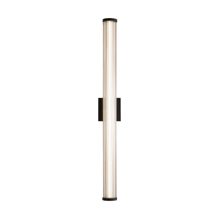 Led 36" Wall Sconce - Outdoor In Matte Black With Clear Glass Shade by Golden
