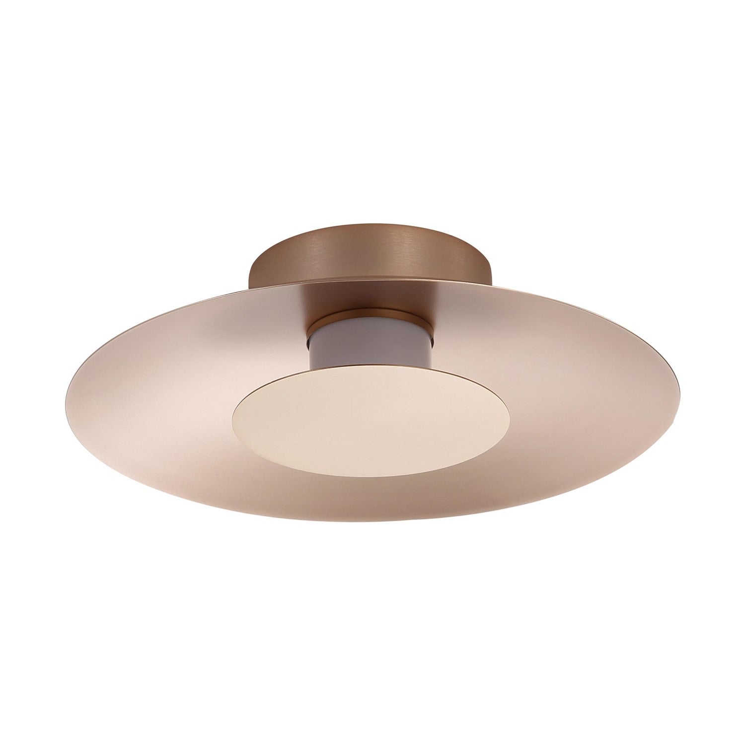 Led Flush Mount - 12" In French Gold With French Gold Shade by Golden