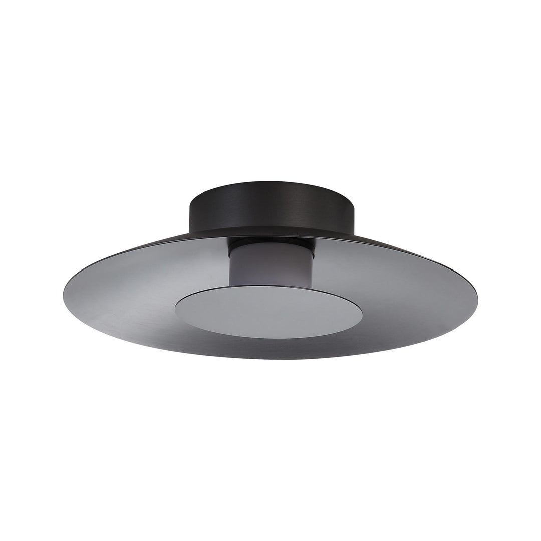 Led Flush Mount - 12" In Graphite With Graphite Shade by Golden