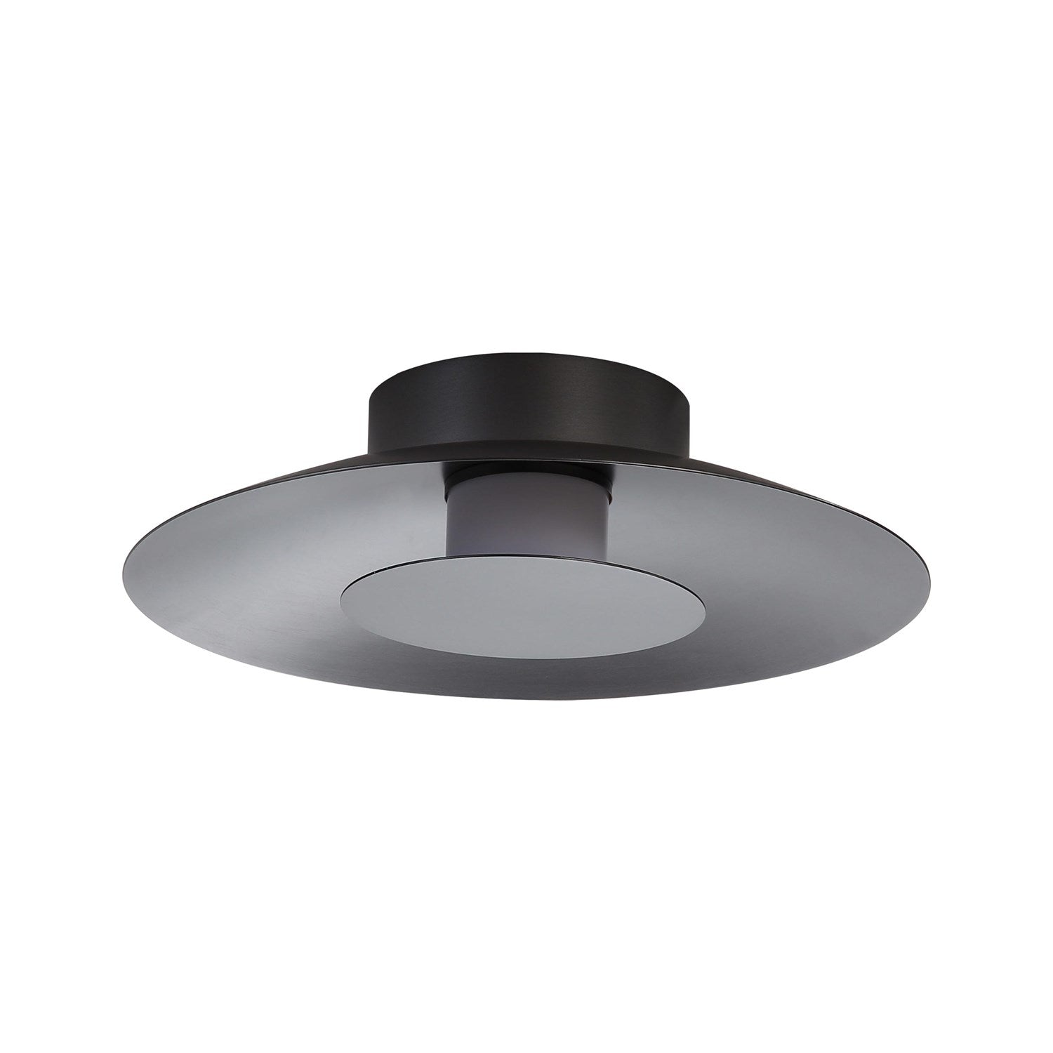 Led Flush Mount - 12" In Graphite With Graphite Shade by Golden