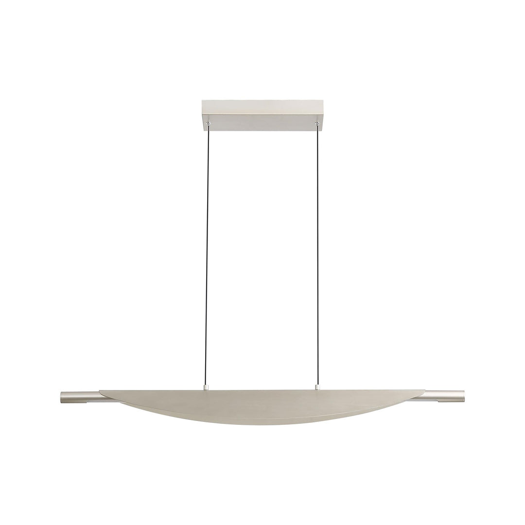 42" Led Linear Pendant In Sand Nickel by Golden