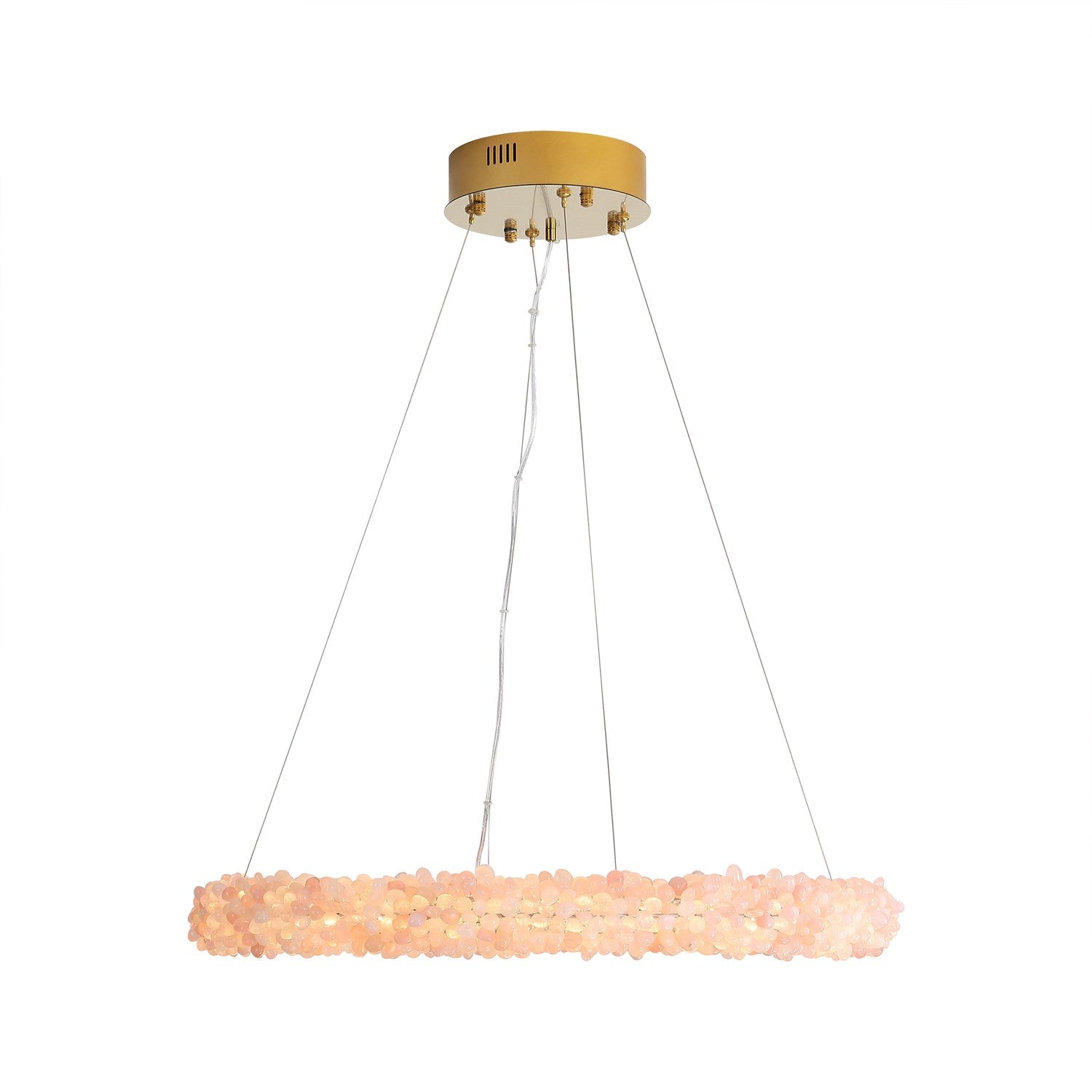30" Led Chandelier In Coral by Golden