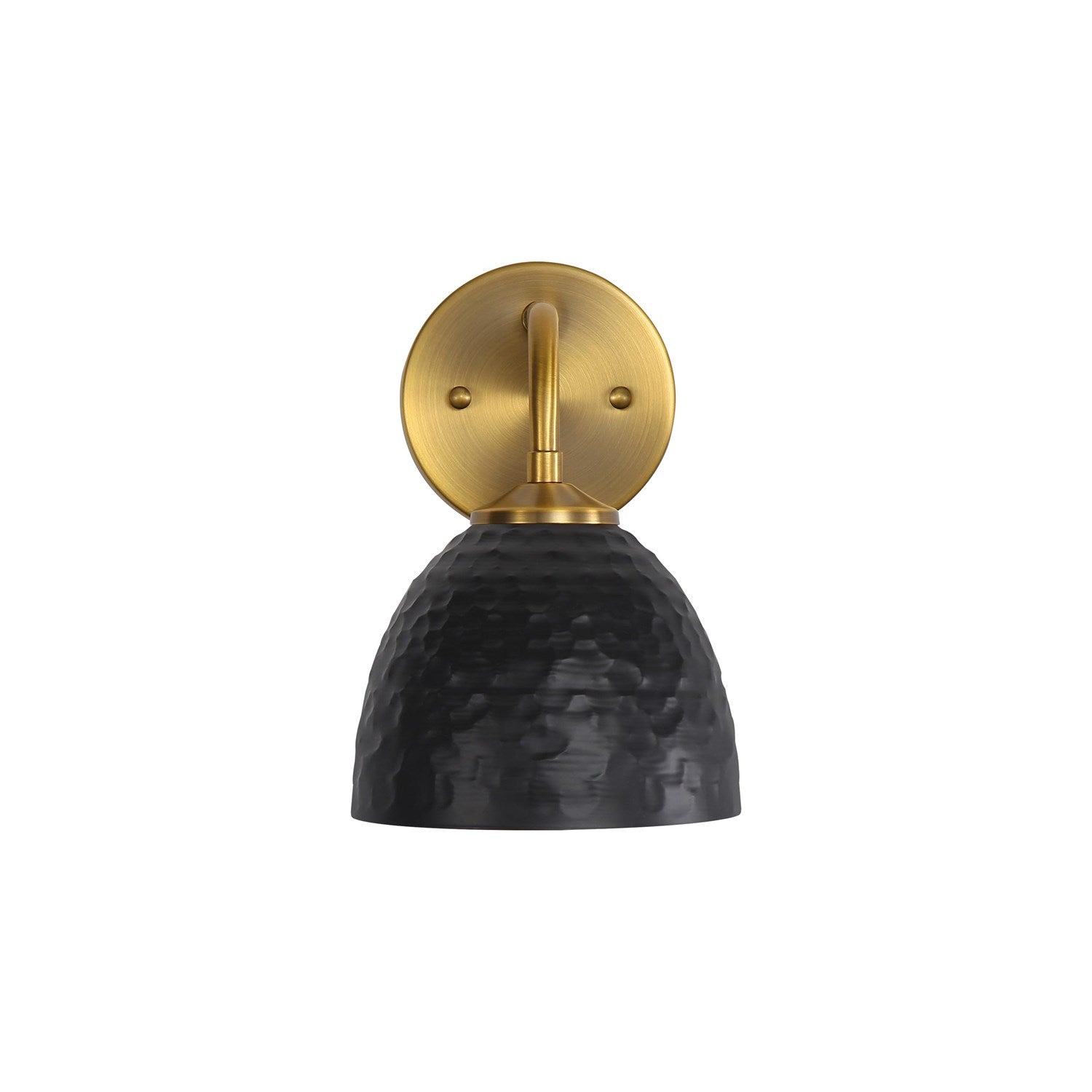 1-Light Wall Sconce In Modern Brass With Matte Black by Golden