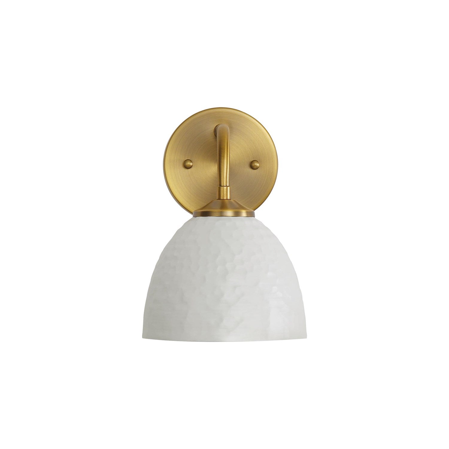 1-Light Wall Sconce In Modern Brass With Matte White by Golden