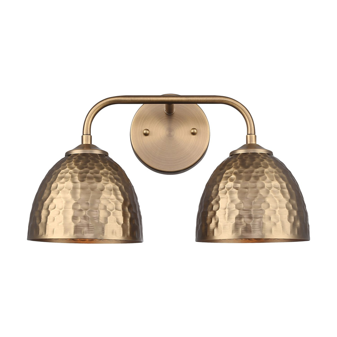 2-Light Bath Vanity In Modern Brass With Modern Brass by Golden