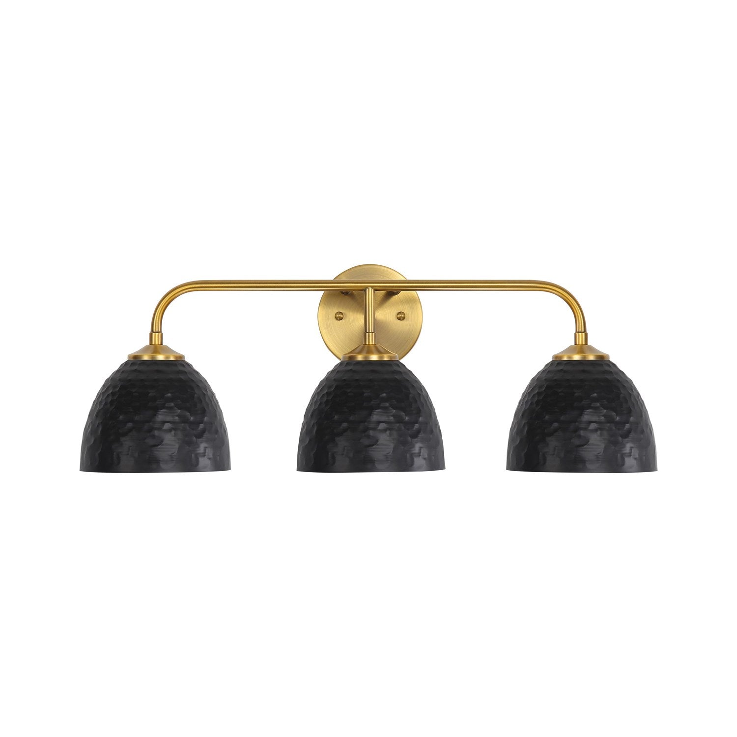 3-Light Bath Vanity In Modern Brass With Matte Black by Golden