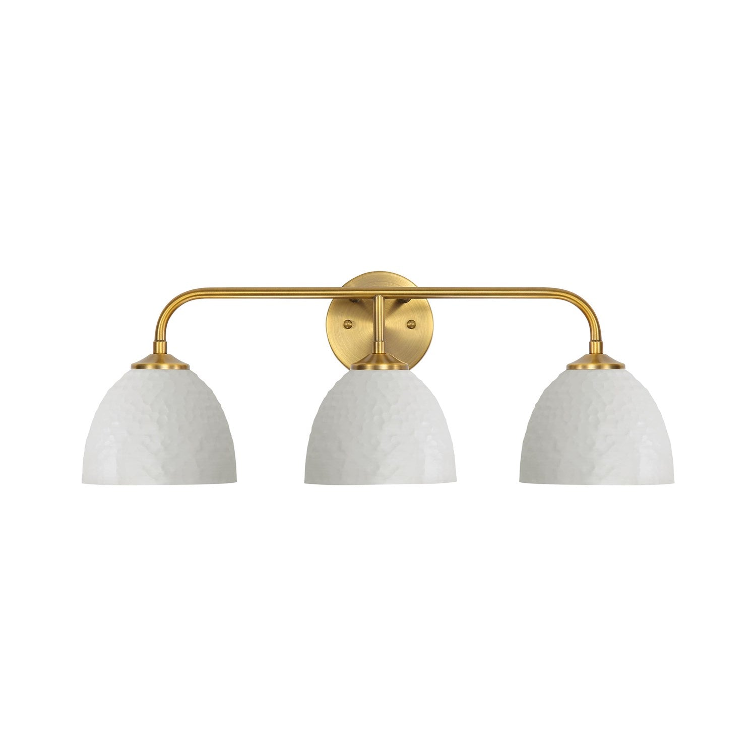 3-Light Bath Vanity In Modern Brass With Matte White by Golden