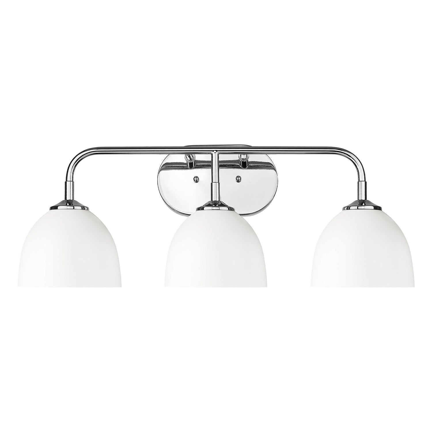 3-Light Vanity Light In Chrome With Matte White by Golden