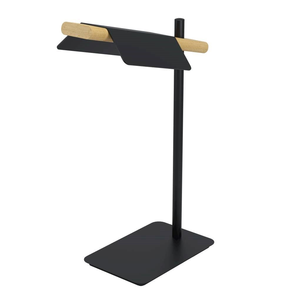 1 Light Led Table Lamp With Black & Wood Finish by Eglo