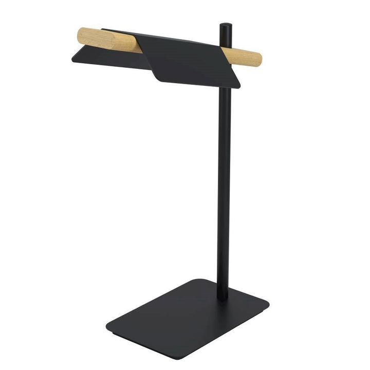 1 Light Led Table Lamp With Black & Wood Finish by Eglo