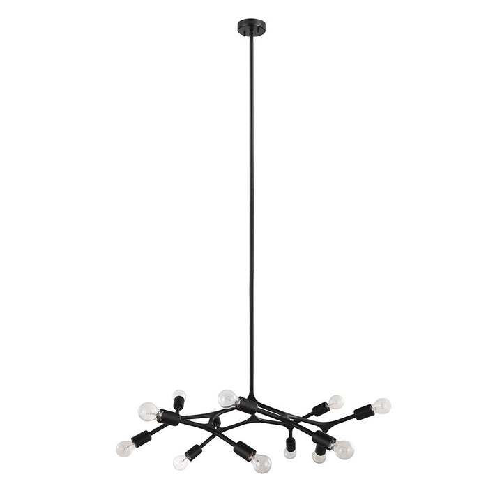 12 Light Open Bulb Pendant Or Ceiling Light W/ Black Finish by Eglo