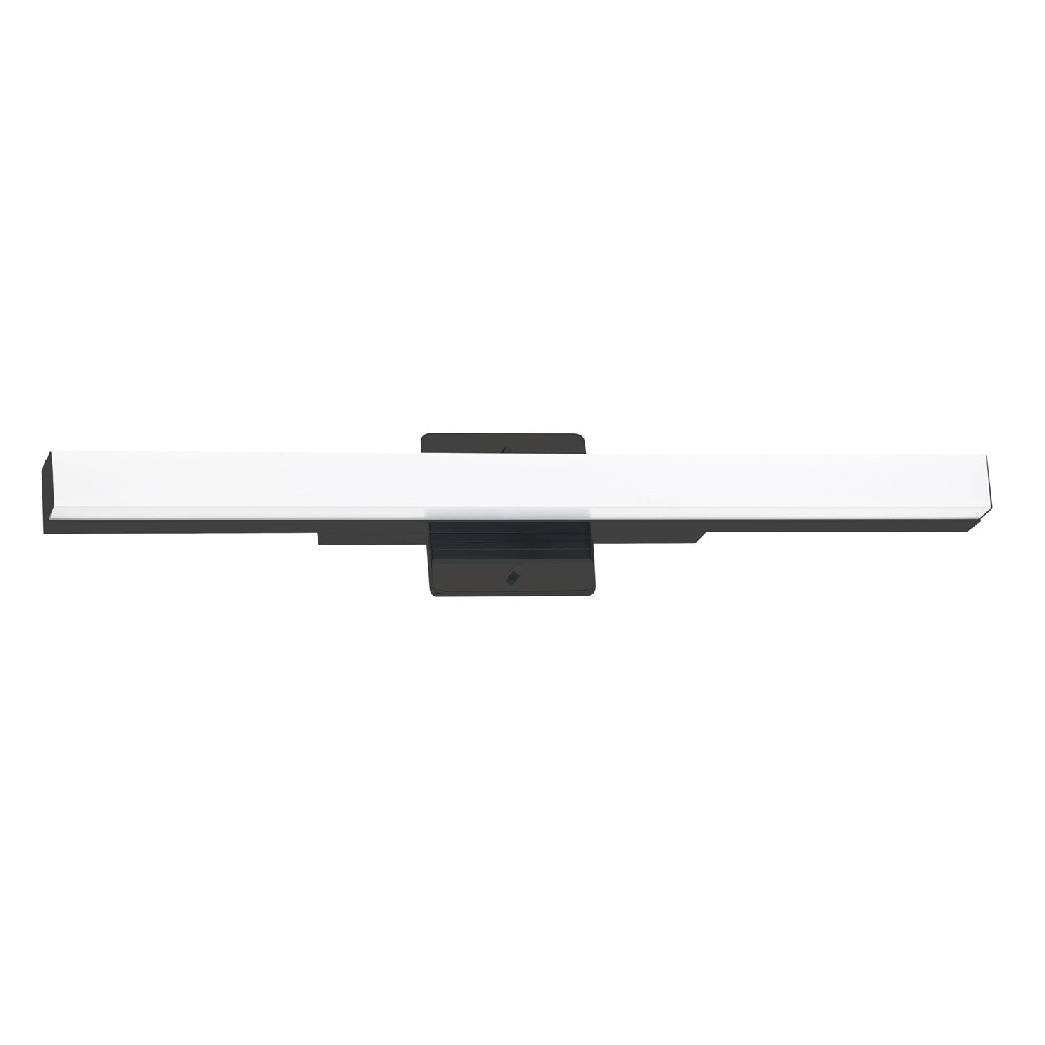 1 Light Integrated Led Bath/Vanity Light W/ Black Finish & White Acrylic Shade by Eglo