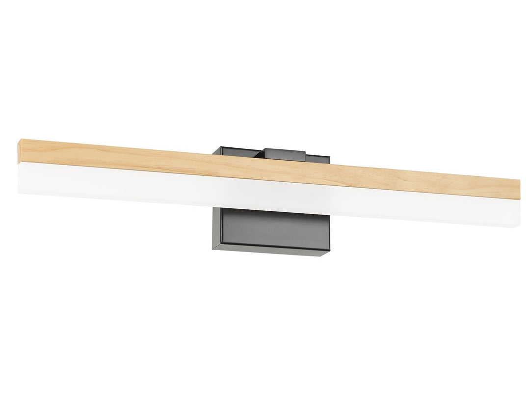 1 Light Integrated Led Bath/Vanity Light W/ Natural Wood by Eglo