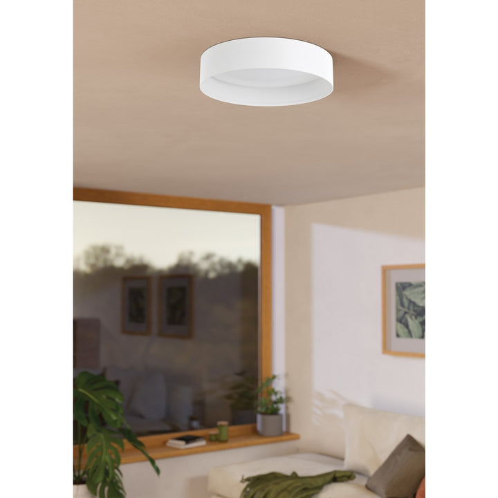 1 Light Integrated Led Ceiling Light W/ White Finish & White Acrylic Shade