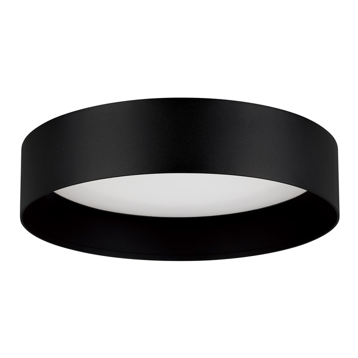 1 Light Integrated Led Ceiling Light W/ Black Finish & White Acrylic Shade by Eglo
