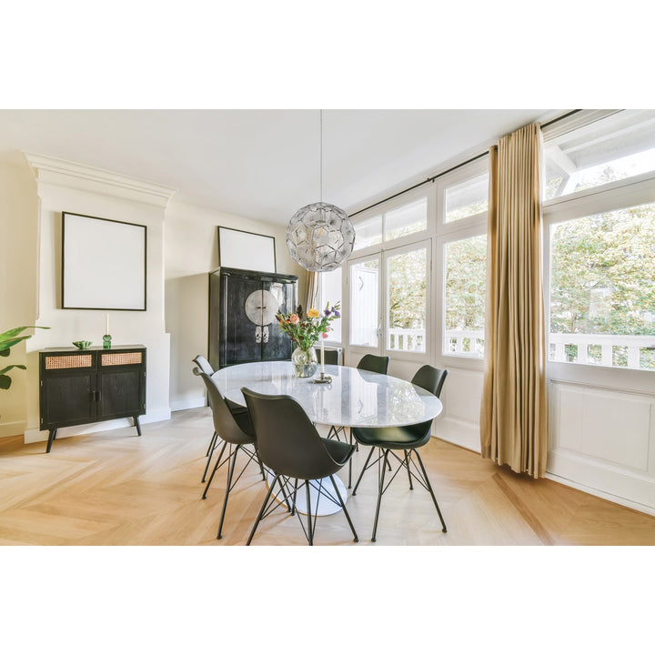 1 Light Pendant W/ Chrome Finish & Geometric Shaped Chrome Shade