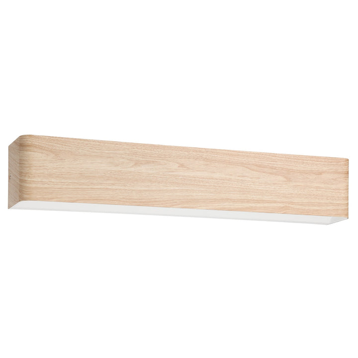 1 Light Led Bath/Vanity Light W/ Wood Effect Finish & White Diffuser