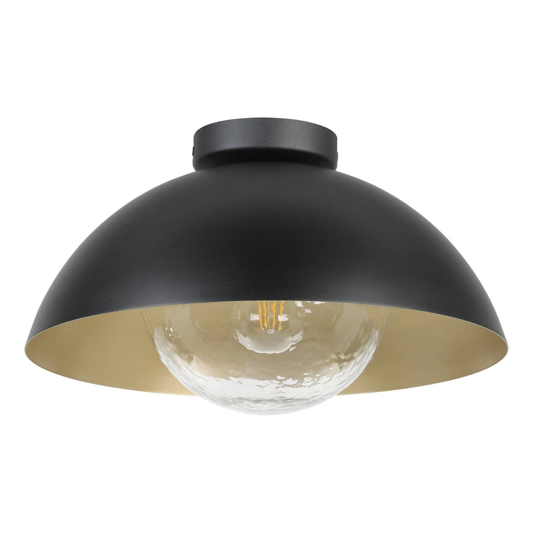 1 Light Celing Light W/ Black & Gold Finish Shade by Eglo