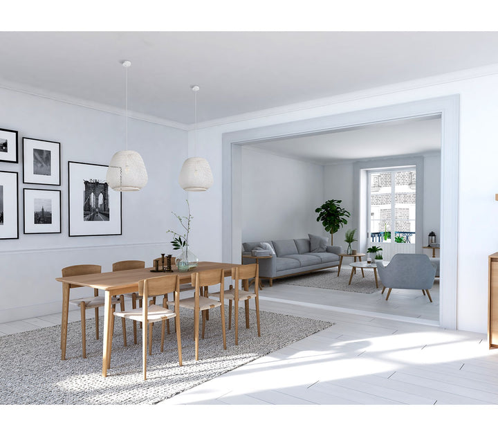 1 Light Pendant W/ White Finish & White Bamboo Shade