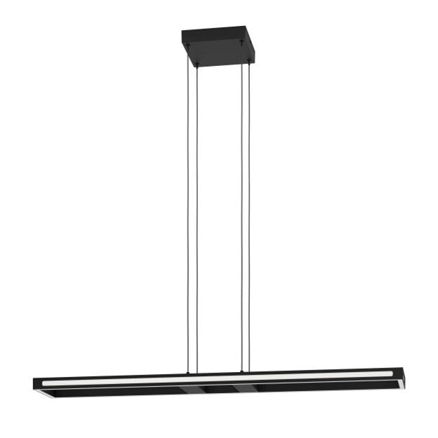 1 Light Integrated Led Pendant W/ Black Finish & White Diffuser by Eglo