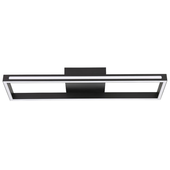 1 Light Integrated Led Ceiling Light W/ Black Finish & White Diffuser by Eglo