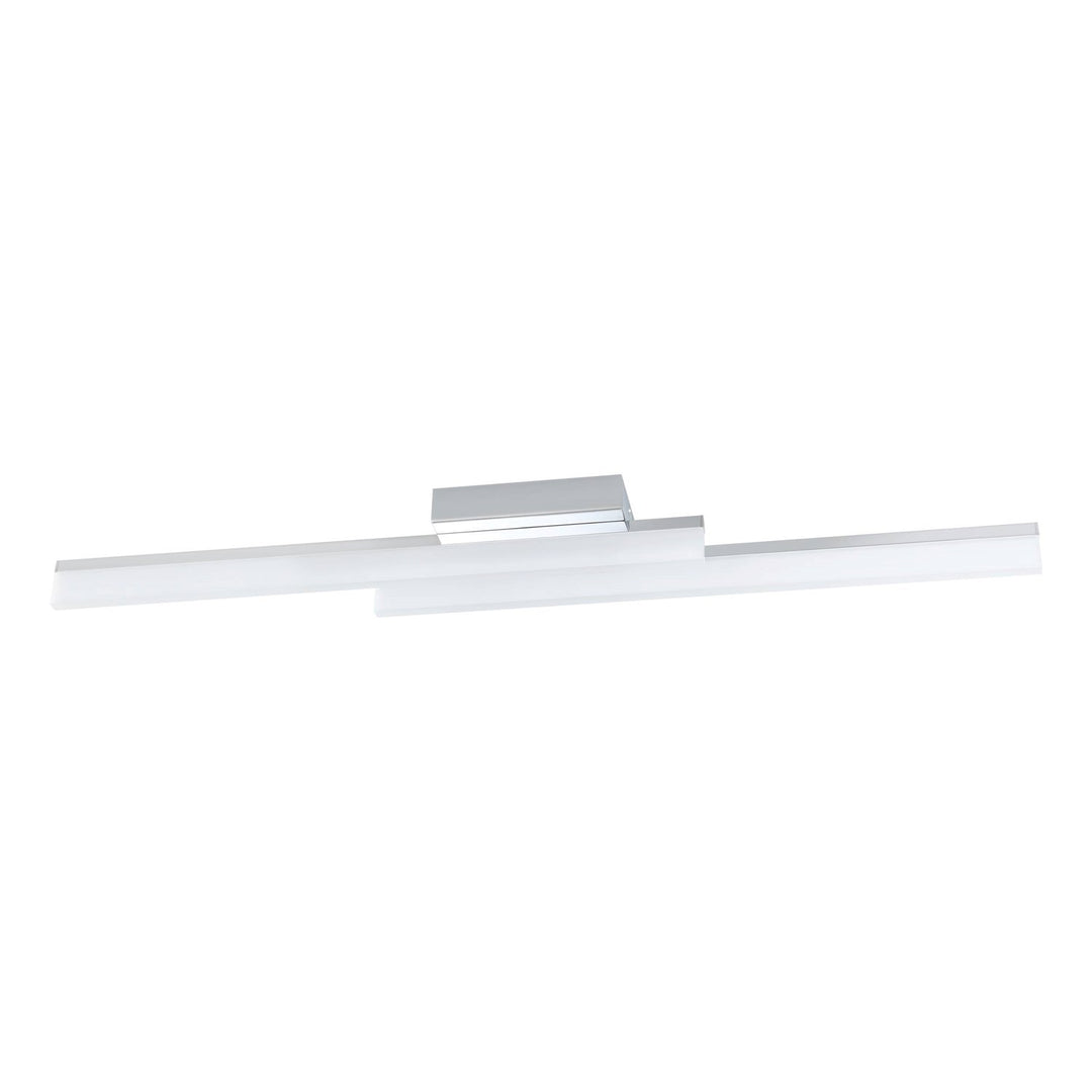 Integrated Led Ceiling Light With Chrome Finish & Satin Shade by Eglo
