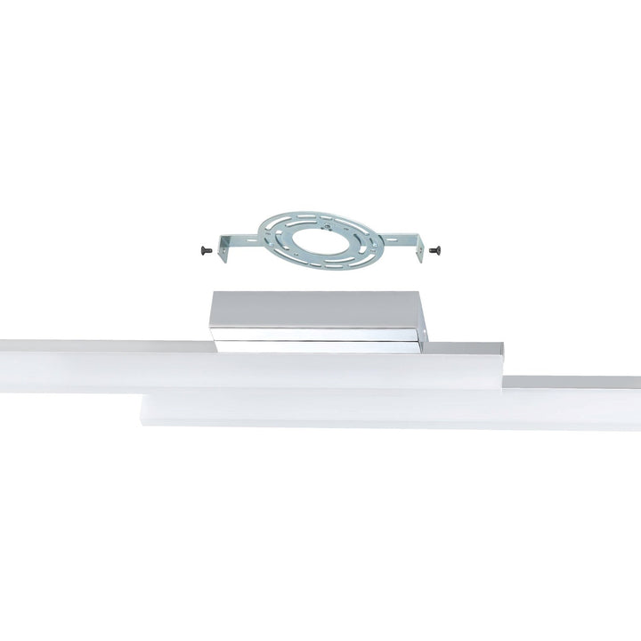 Integrated Led Ceiling Light With Chrome Finish & Satin Shade