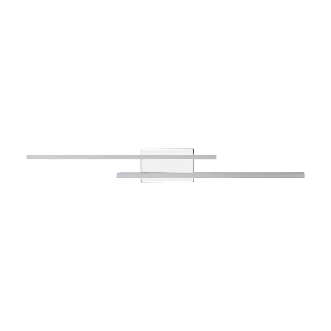 Integrated Led Ceiling Light With Chrome Finish & Satin Shade