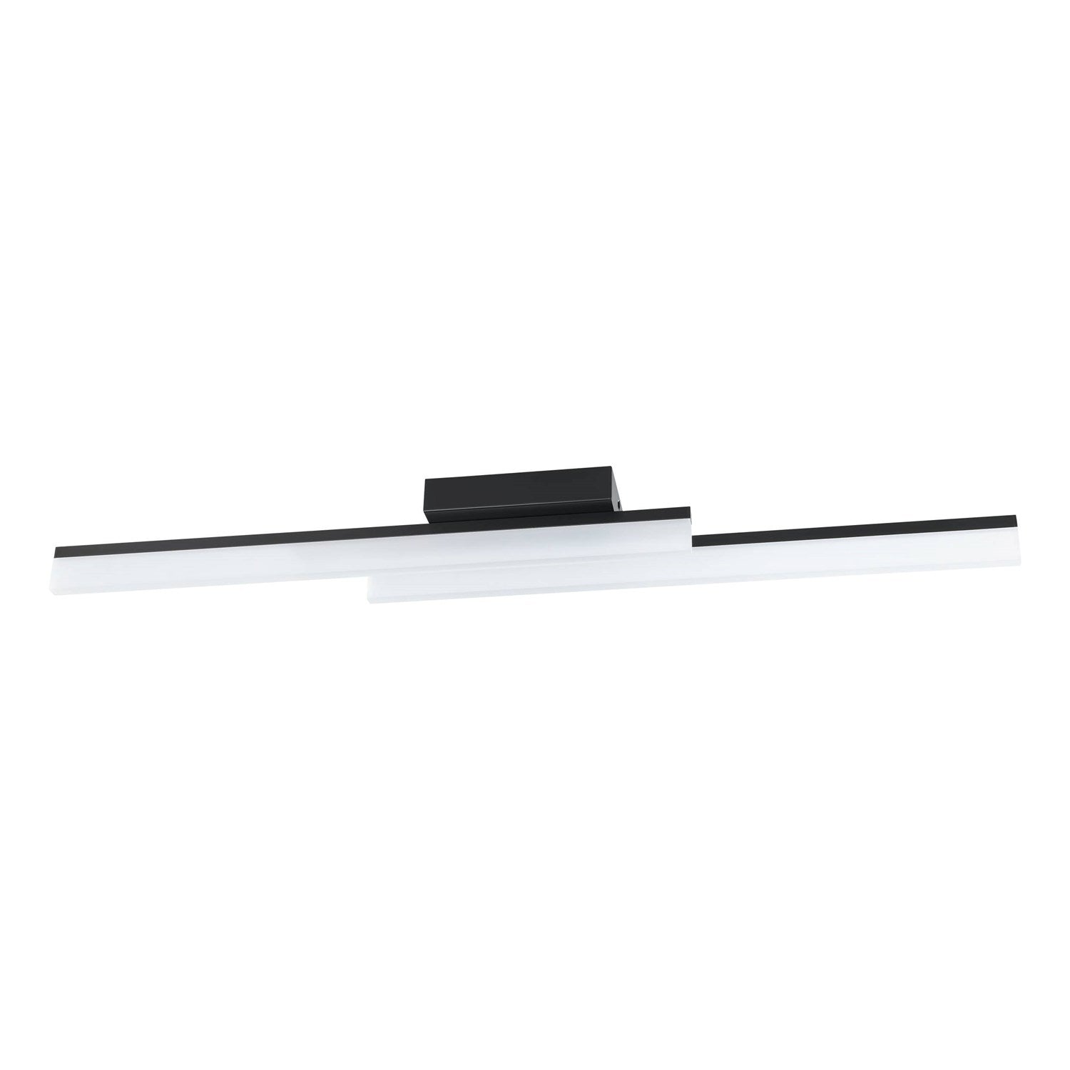 Integrated Led Ceiling Light With Black Finish & Satin Shade by Eglo