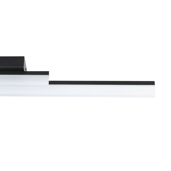 Integrated Led Ceiling Light With Black Finish & Satin Shade