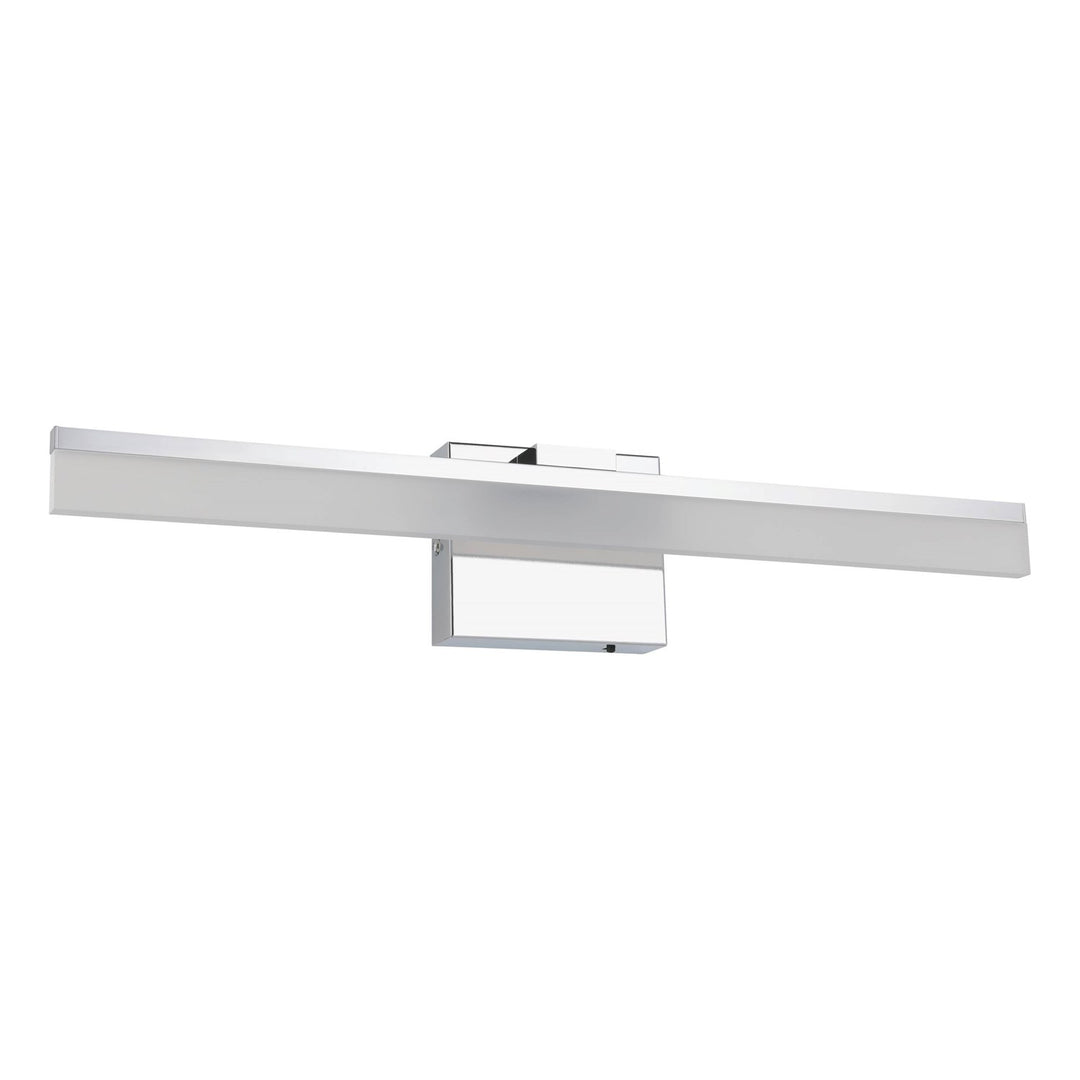 Integrated Led Bath/Vanity Light With Chrome Finish & Satin Shade by Eglo