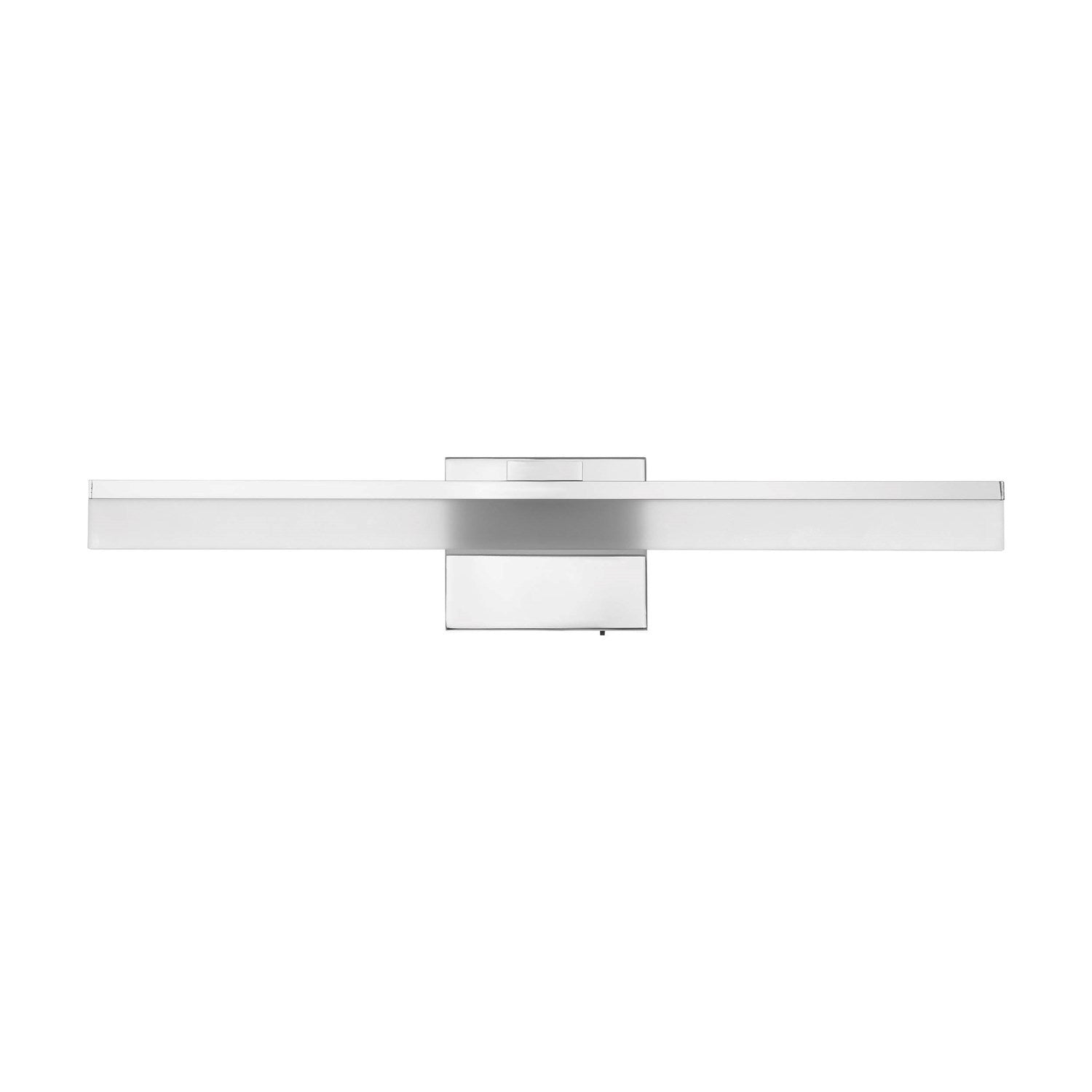Integrated Led Bath/Vanity Light With Chrome Finish & Satin Shade