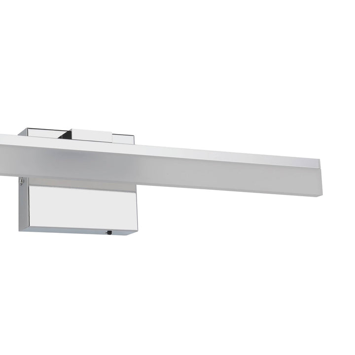 Integrated Led Bath/Vanity Light With Chrome Finish & Satin Shade