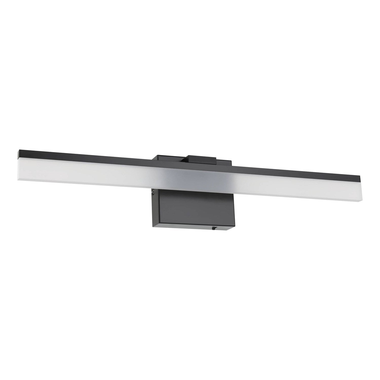 Integrated Led Bath/Vanity Light With Black Finish & Satin Shade by Eglo