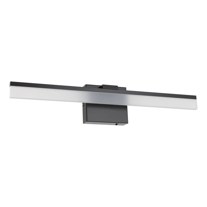 Integrated Led Bath/Vanity Light With Black Finish & Satin Shade by Eglo