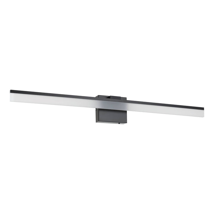 Integrated Led Bath/Vanity Light With Black Finish & Satin Shade by Eglo