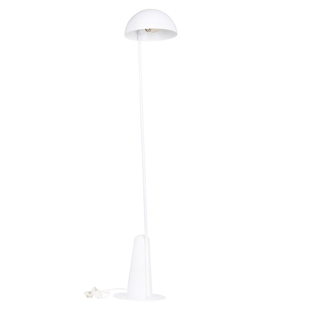 1 Light Floor Lamp W/ White Finish & White Metal Shade by Eglo