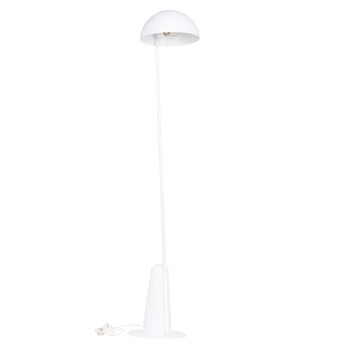 1 Light Floor Lamp W/ White Finish & White Metal Shade by Eglo