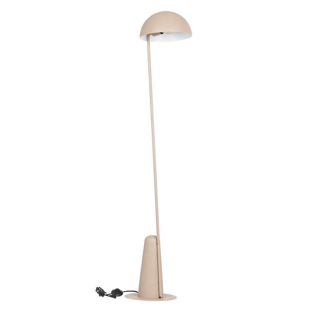 1 Light Floor Lamp W/ A Sandy Finish & Sandy Metal Shade