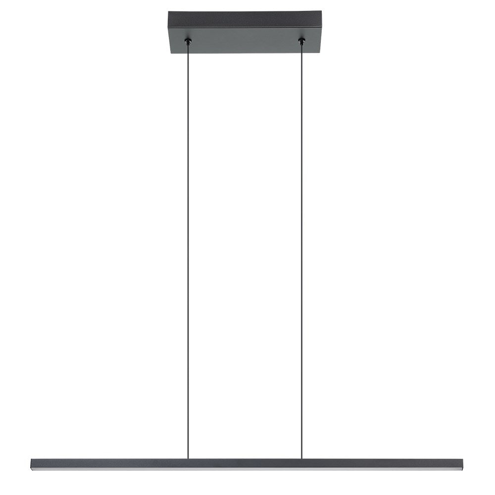 1 Light Integrated Led Linear Pendant W/ Black Finish & White Diffuser by Eglo