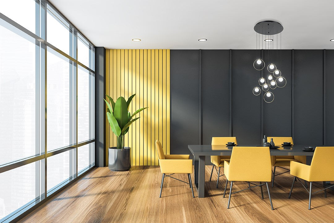 10 Light Integrated Led Cascade Pendant W/ Black & Shiny Brass Finish