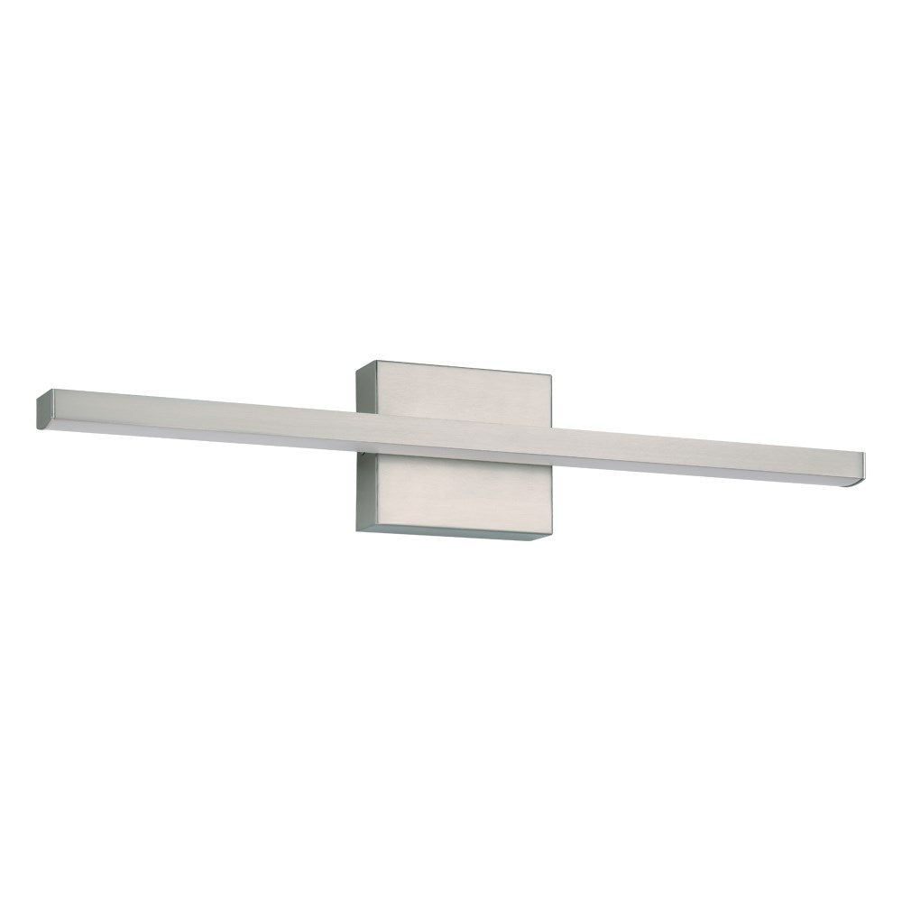 1 Light Led Bath/Vanity Light W/ Matte Nickel Finish & White Acrylic Diffuser by Eglo