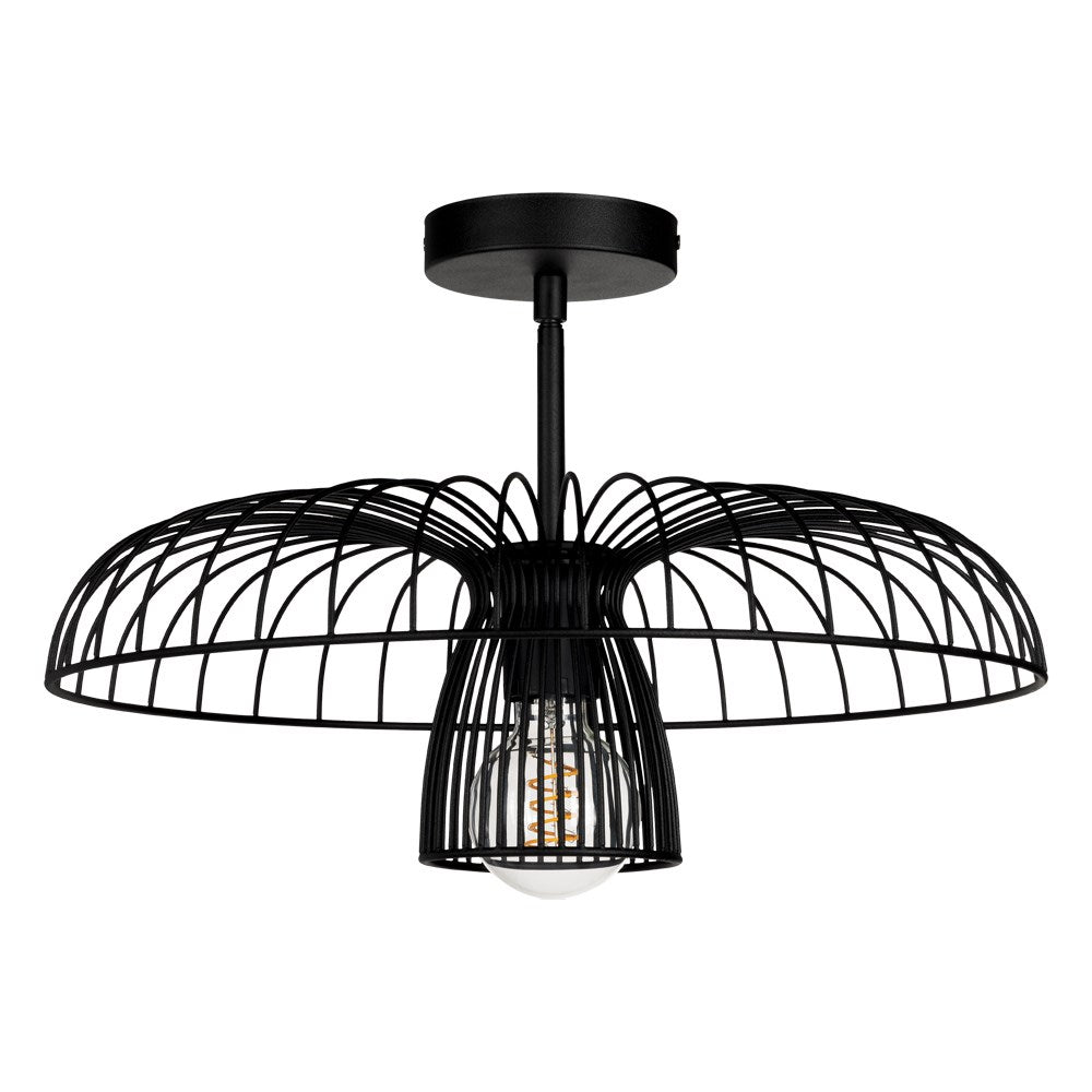 1 Light Dual Mount Ceiling Or Pendant Light W/ Black Finish by Eglo