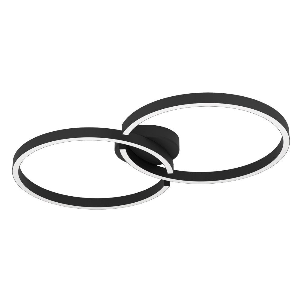 Integrated Led 3 Cct Ceiling/Wall Light W/ Structured Black Finish by Eglo