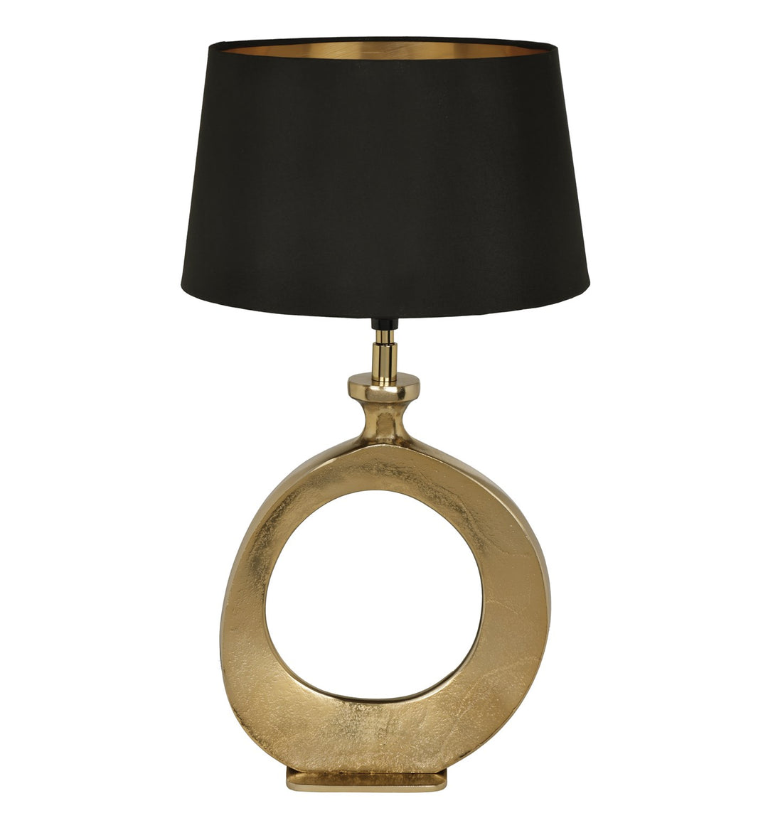 1 Light Table Lamp W/ Gold Finish & Black Textile Exterior by Eglo