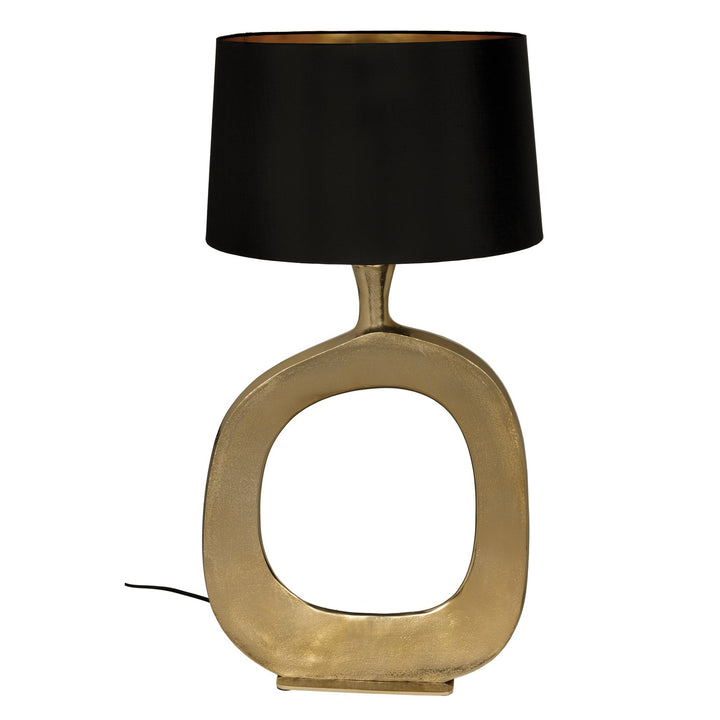 1 Light Table Lamp W/ Gold Finish & Black Textile Exterior