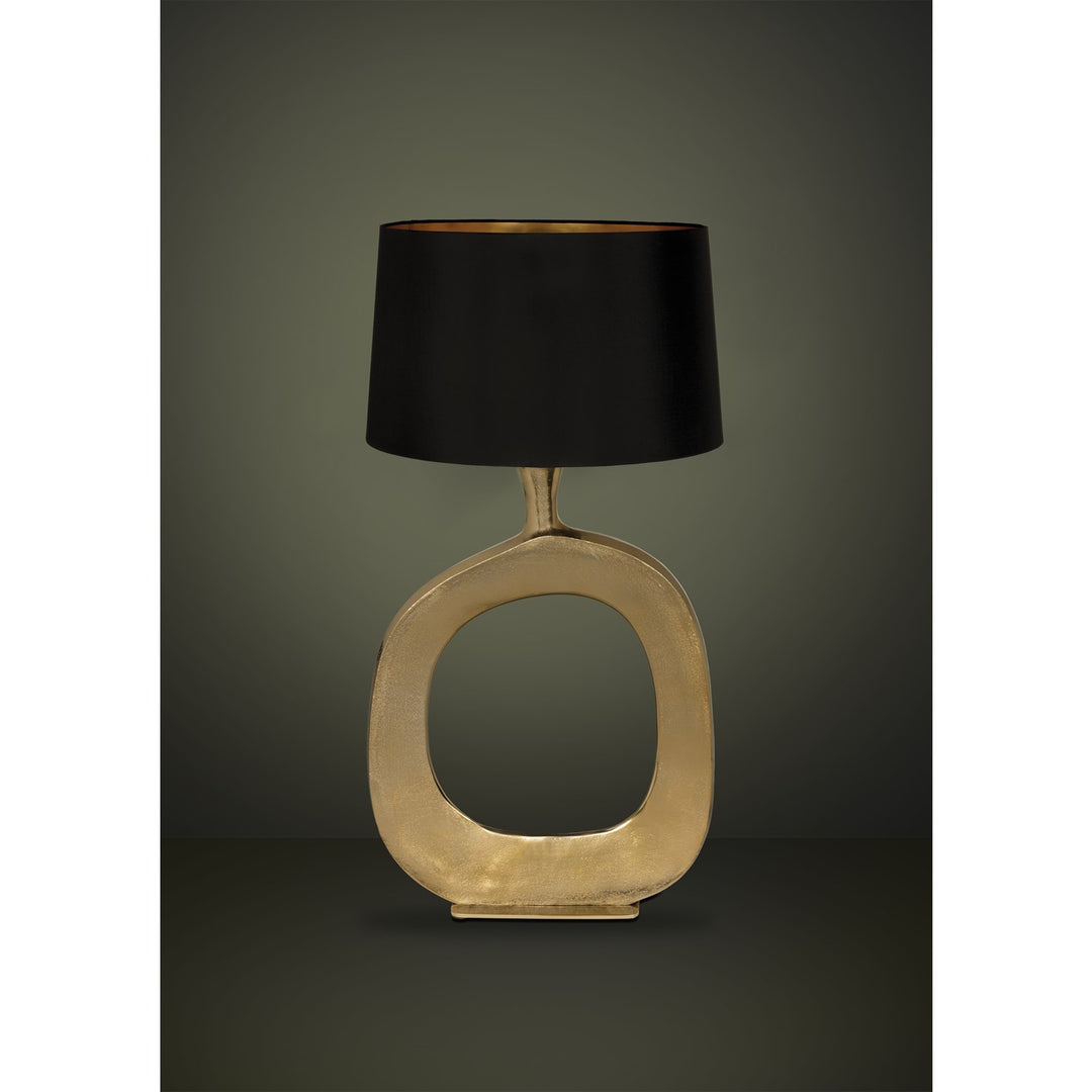 1 Light Table Lamp W/ Gold Finish & Black Textile Exterior