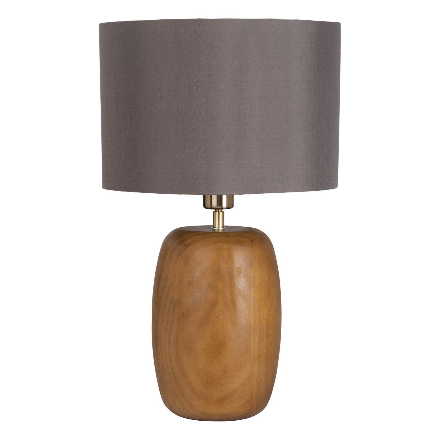 1 Light Table Lamp W/ Pinewood & Nutwood Optic Base & Capuccino by Eglo